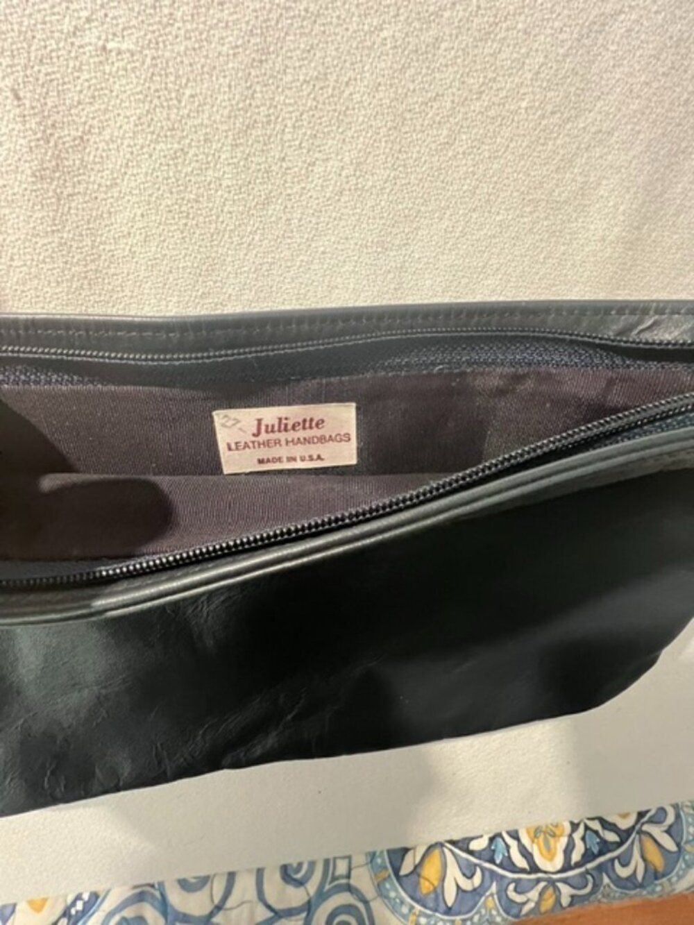 Vintage Juliette Genuine Leather Handbag made in U.S.A. minimalist 11x7